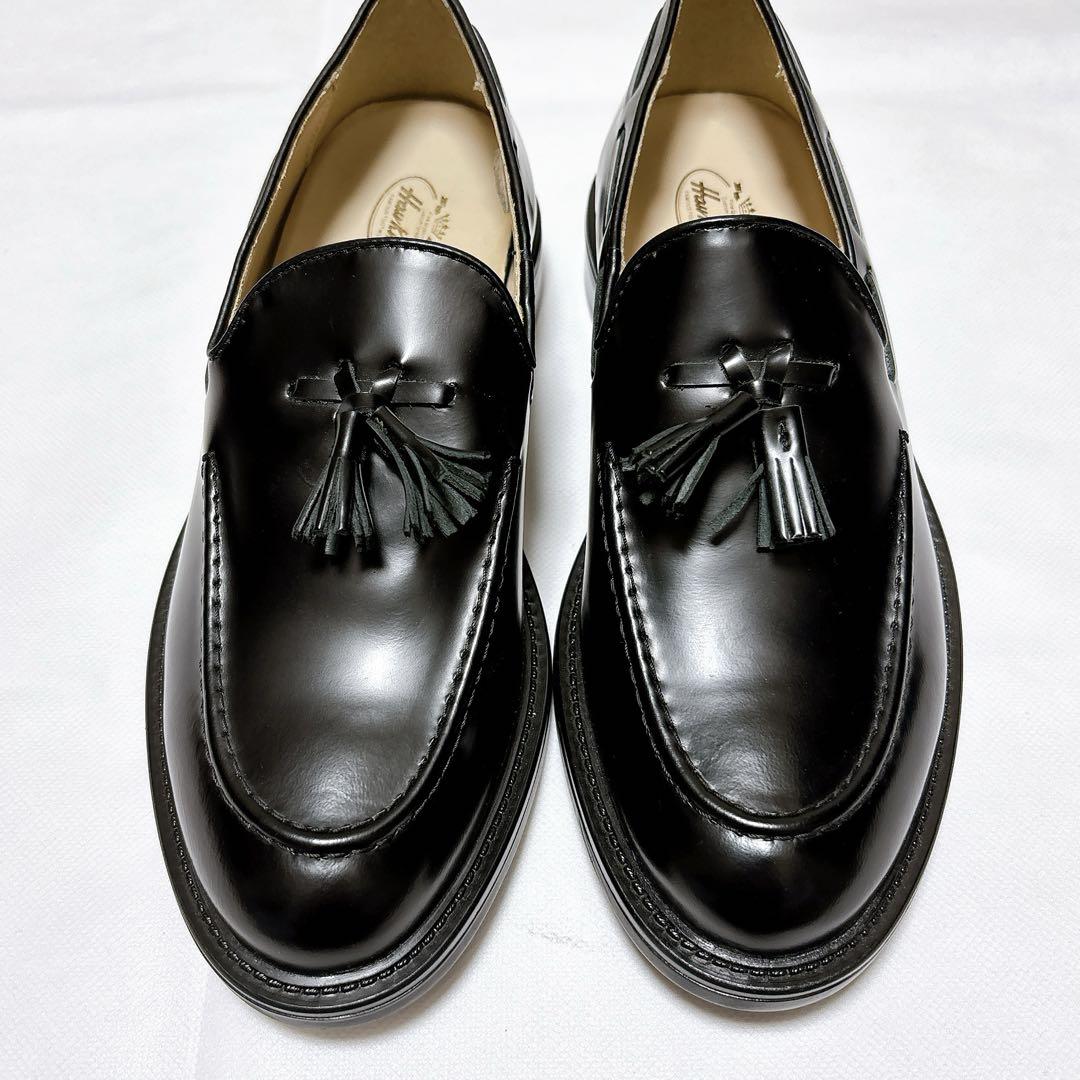 未使用級✨Hawkins 黒 レザー タッセル ローファー