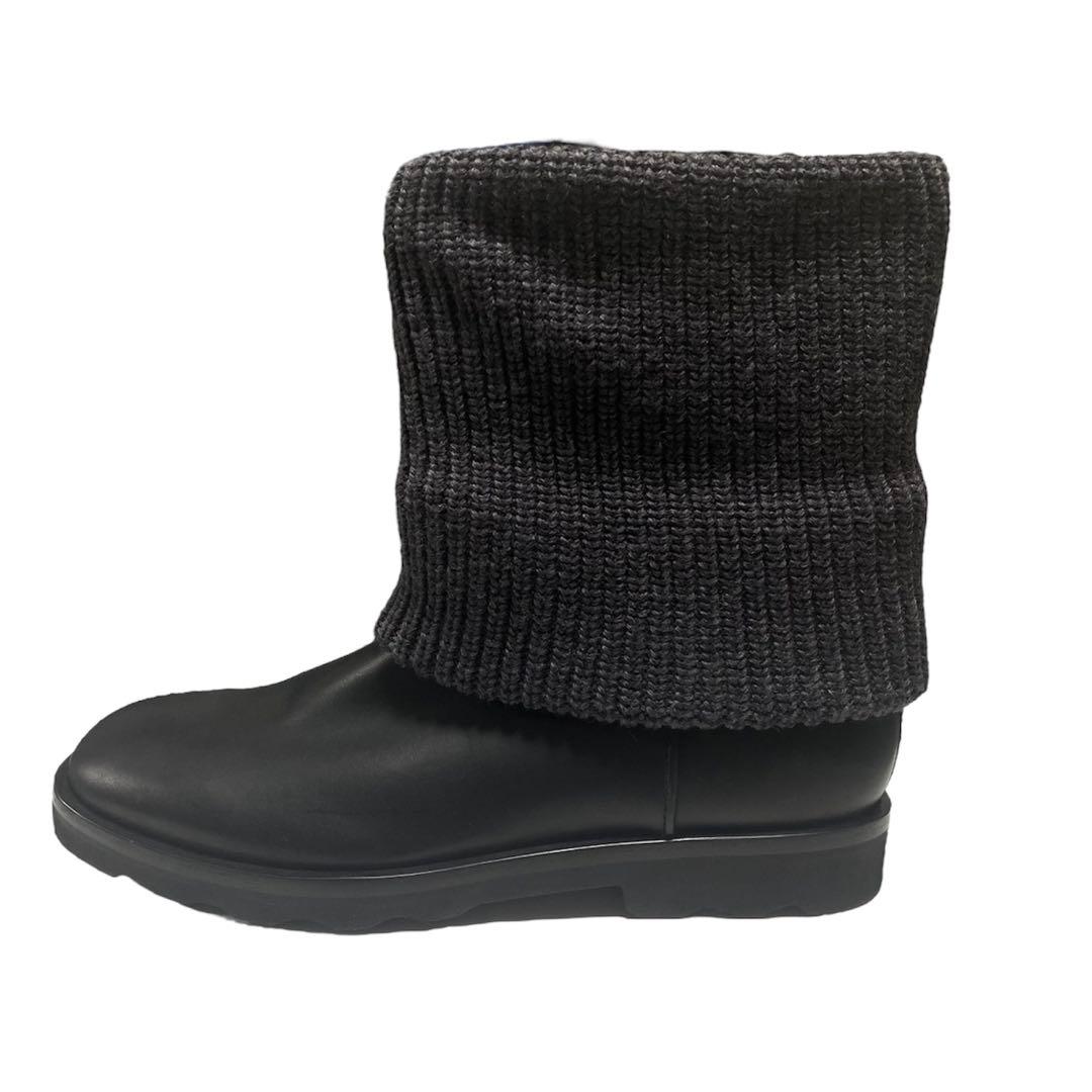 新品★ メゾンマルジェラ ★ レザー ショート ブーツ ニット 2way メゾン