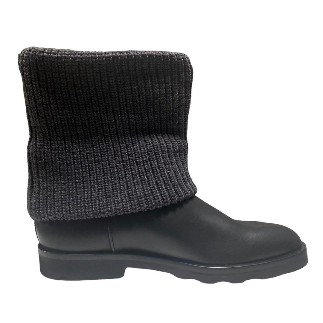 新品★ メゾンマルジェラ ★ レザー ショート ブーツ ニット 2way メゾン