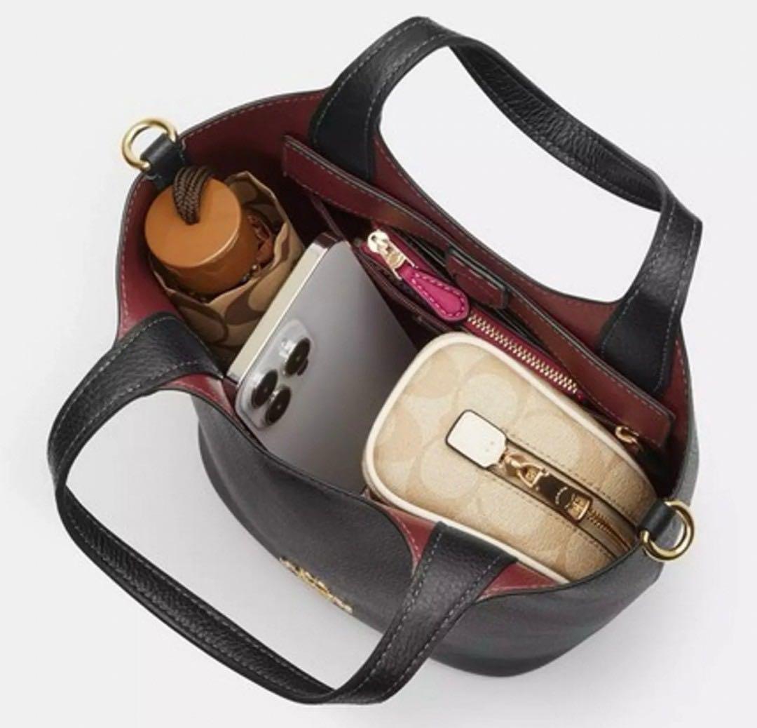 2Way使用可能＜COACH＞ハンナ バケット バッグ COACH】コーチ ぺブルレザー ハンナ バケット ロゴ バケツ型