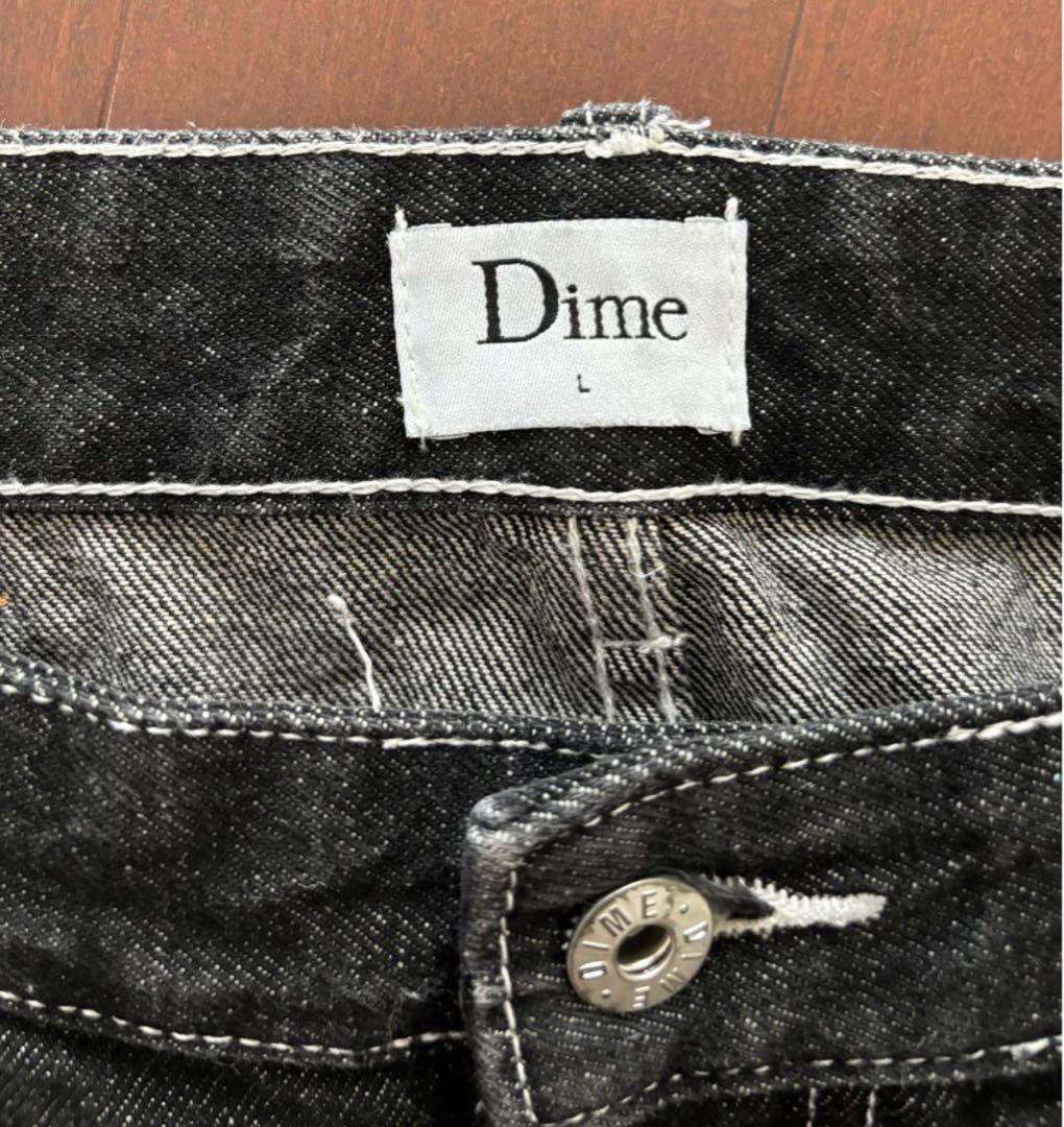Dime ブラックデニム ハーフパンツ