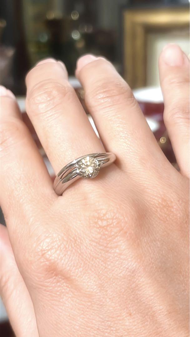 破格値！！鑑付 Pt900 天然ダイヤモンド 大粒 1.072ct リング