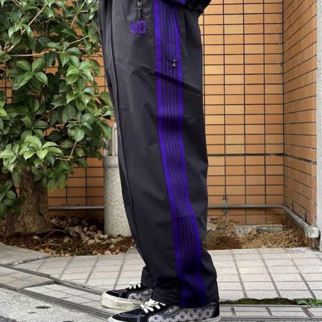 needles DCshoes ナイロン　トラックパンツ　ブラック　パープル　S