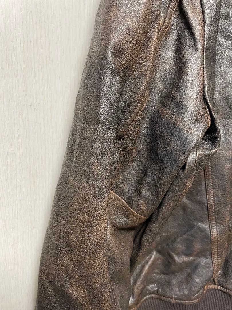 ZARA ボア　ジャケット　ブラウン　XL フライトジャケット　ブルゾン ZARA mouton jacket スエード ムートン ジャケット ボア ZARA ブラウン