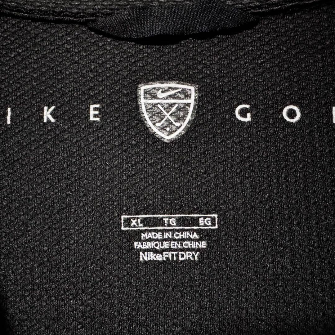 NIKE GOLF ナイキゴルフ 刺繍 ロゴ ハーフジップ モックネック シャツ
