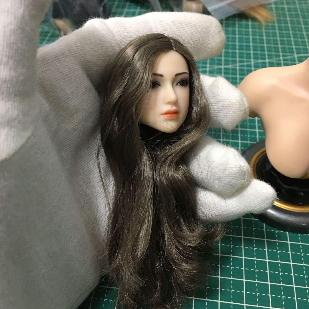 B69 1/6 フィギュア用 ヘッド 植毛タイプ アクセサリー 交換用 白肌 B283 1/6 フィギュア用 ヘッド 植毛タイプ アクセサリー 交換用