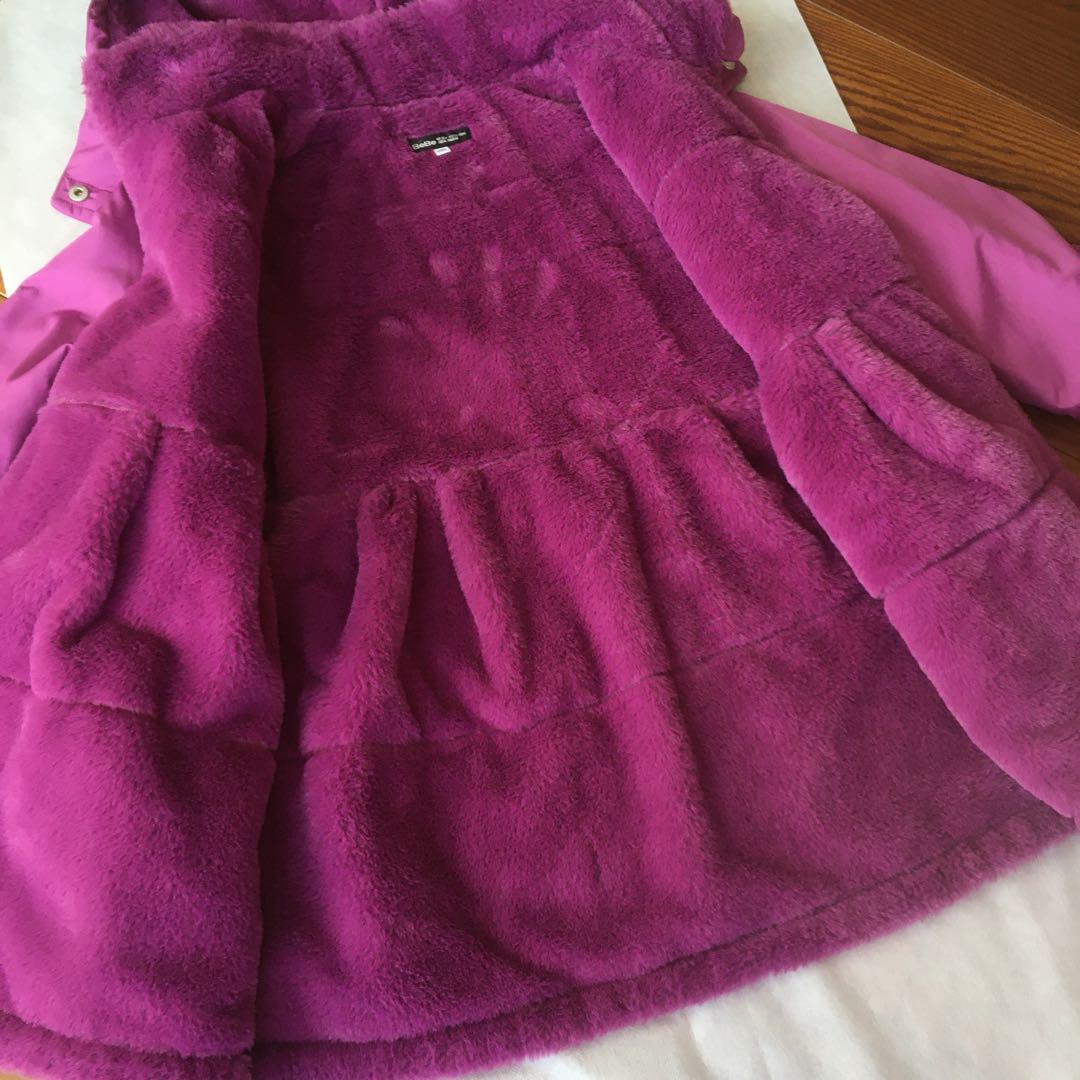 未使用品　べべ 150 女の子　ジャケット　ブルゾン　コート　中綿　薄手　春先