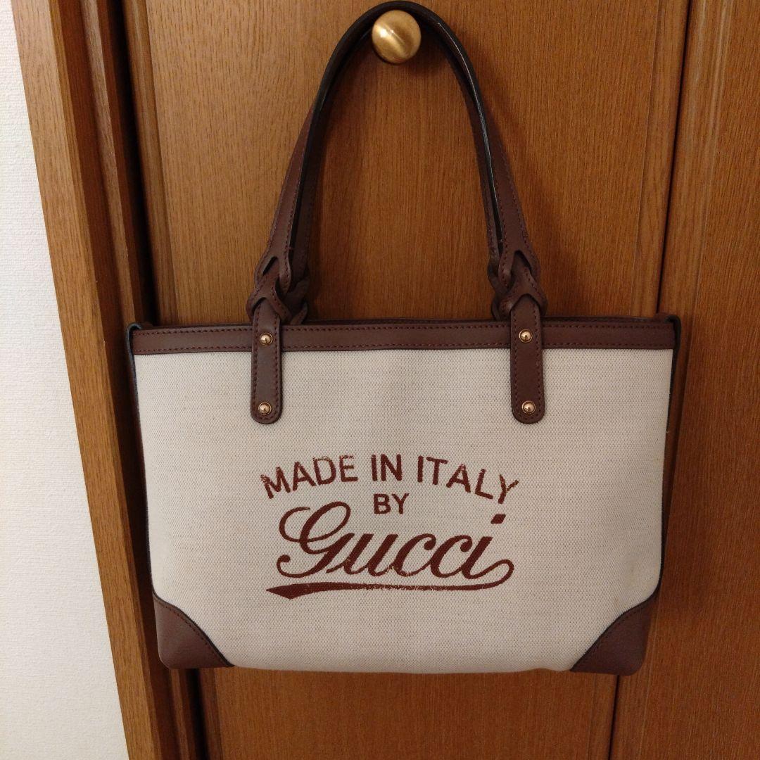 美品 グッチ グッチクラフト 日本限定 トートバッグ 269878 ブラウン