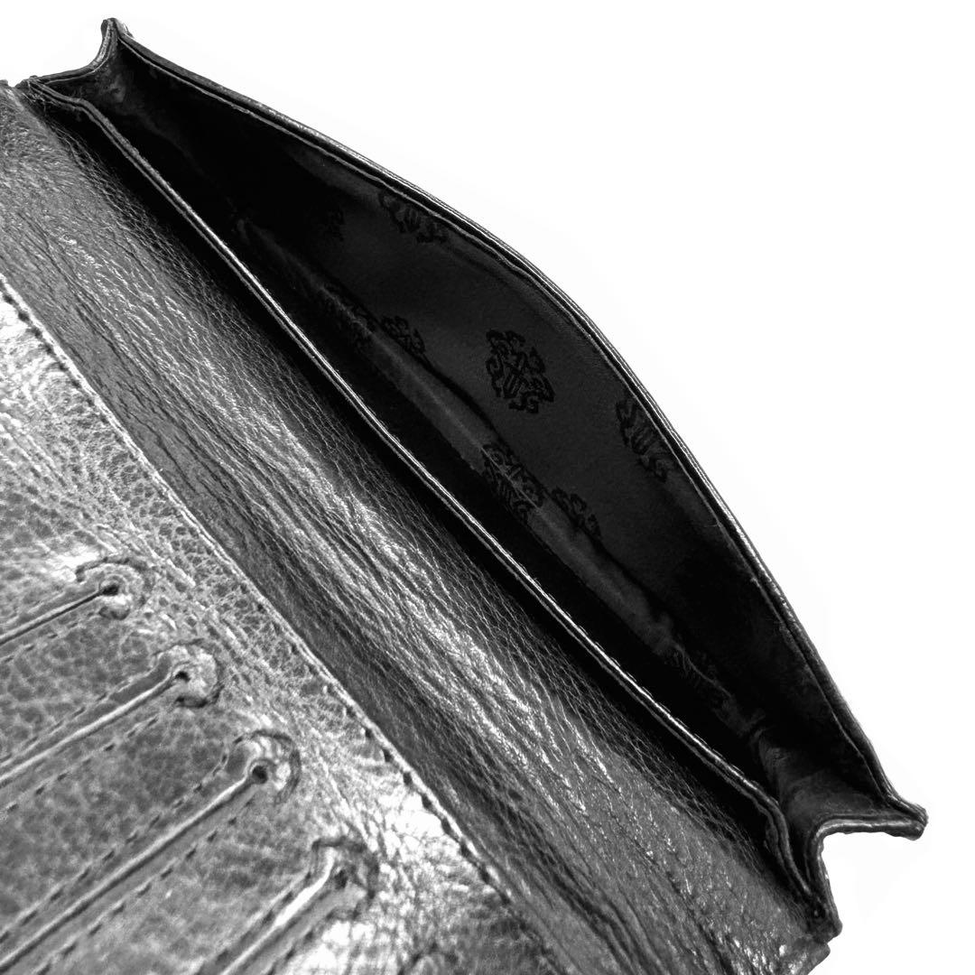 良好 CHROME HEARTS シングルフォールド レザー ウォレット 長財布