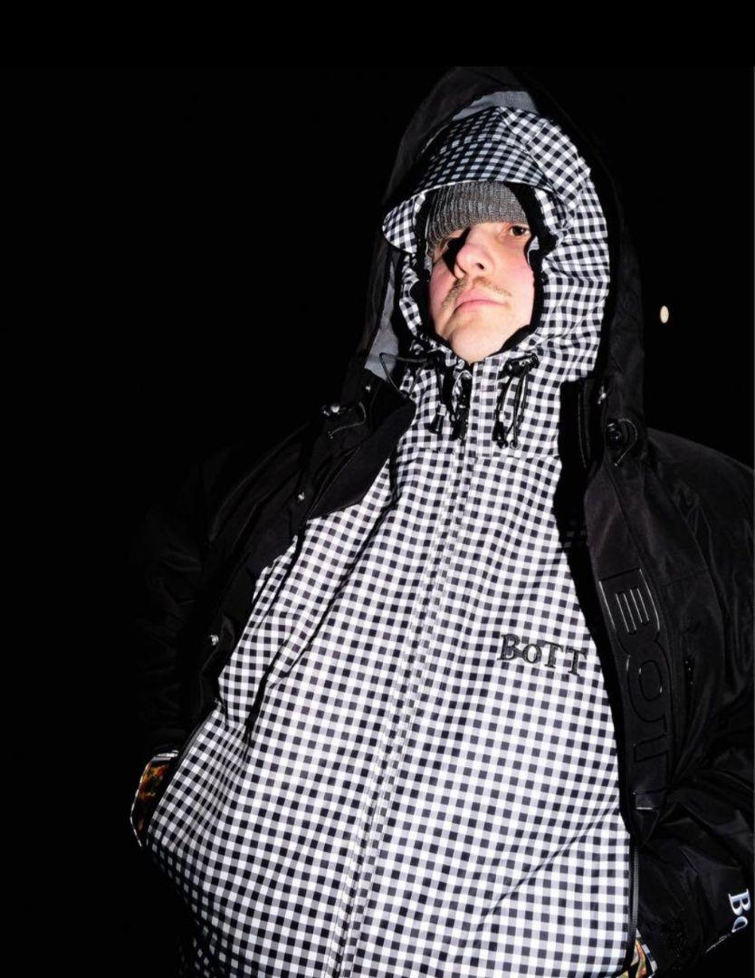 BoTT GINGHAM SHELL JAKET BLACK 新品 Lサイズ