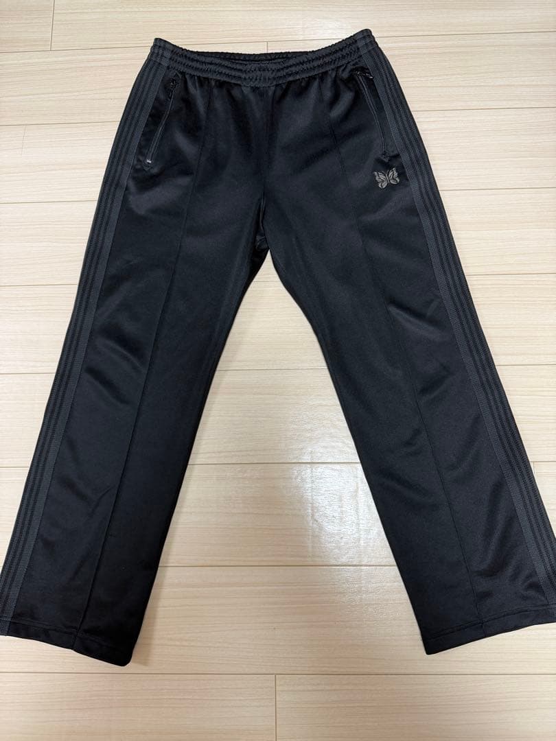 M Needlesトラックパンツ ブラック×グレーM Needles