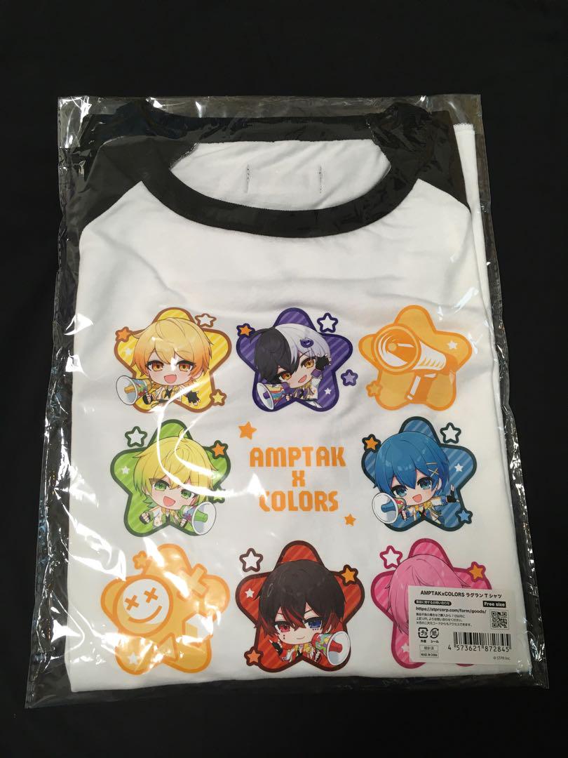 AMPTAKxCOLORS ラグランTシャツ レインボーロード中77% ver