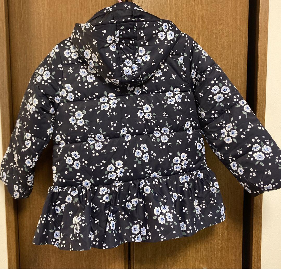 セラフ 中綿コート ダウン ネイビー 花柄 140 - メルカリ