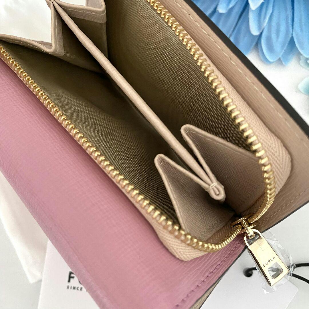 高品質低価 新品 FURLA ピンク バニラ レザー 折り財布 ZYOi2-m96126454376 大得価