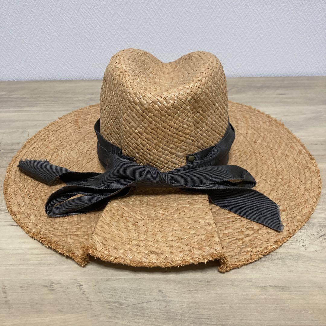 未使用 lola hats ローラハット バックリボン 麦わら帽子