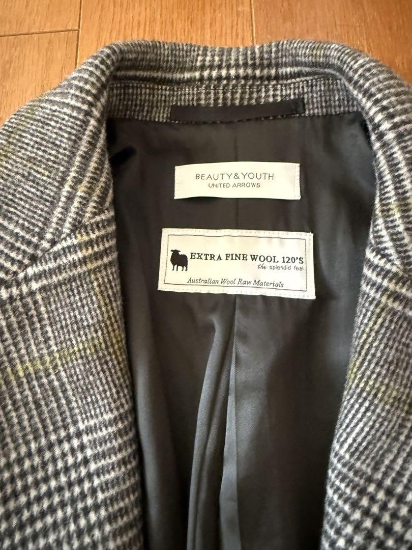 BEAUTY&YOUTH UNITED ARROWS グレー チェスターコート BEAUTY&YOUTH UNITED ARROWS（ビューティーアンドユース