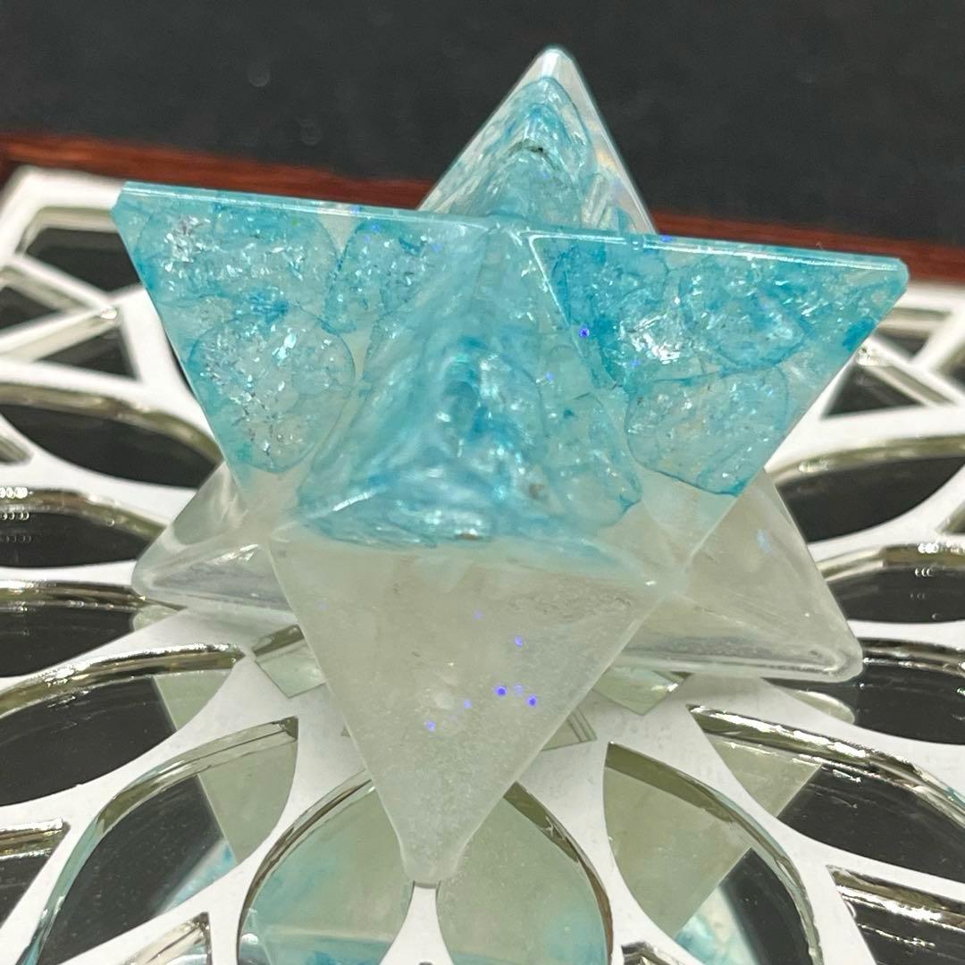 クラック水晶ブルー＆ムーンストーン