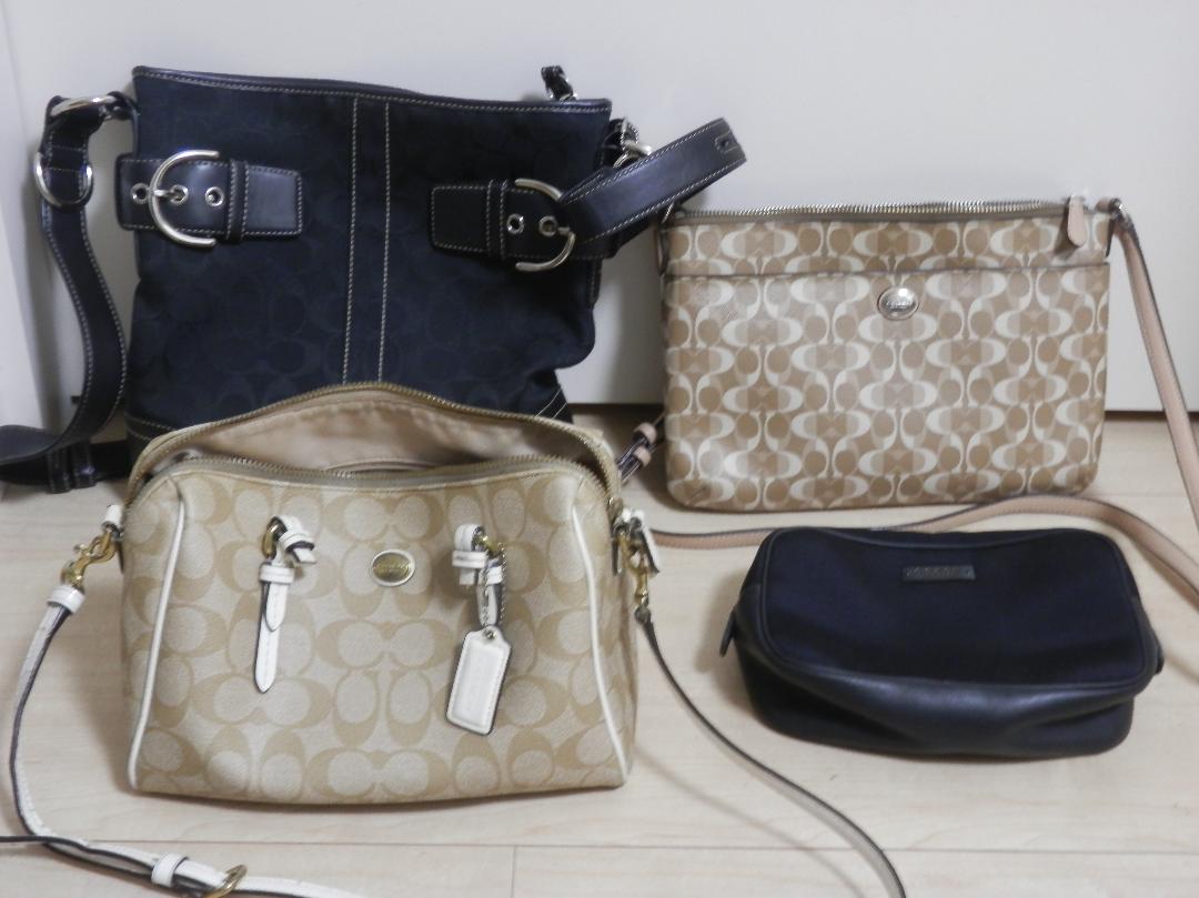 COACH コーチ　ショルダーバッグ ＆ ポーチ　4個セット