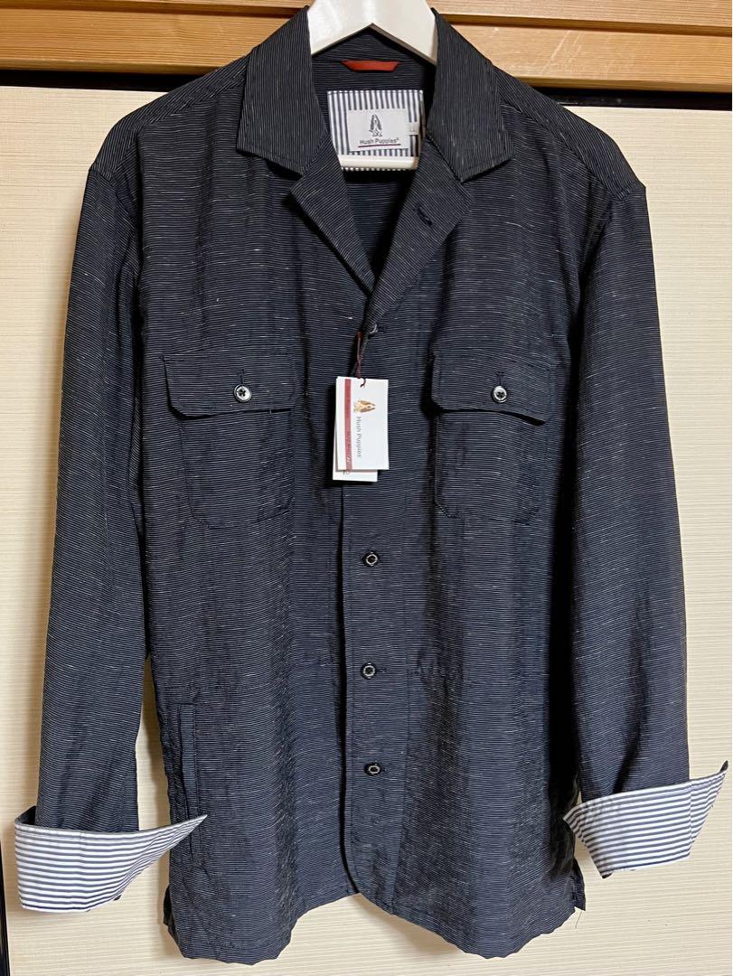 ★新品タグ付★Hush Puppies/6個ボタン 麻混 春&夏 ジャケットLL