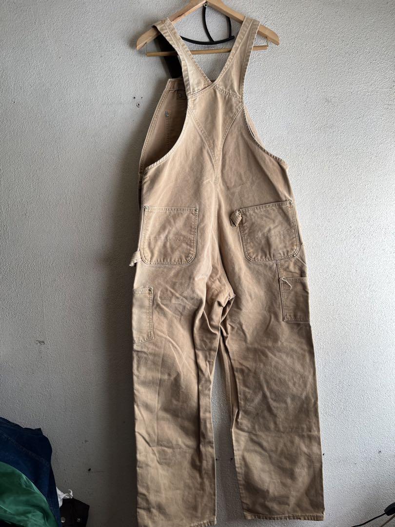 90s カーハート　オーバーオール　ビンテージ　ダブルニー　ベージュ　古着 1990s Carhartt Double knee Overall / 90年代 アメリカ製