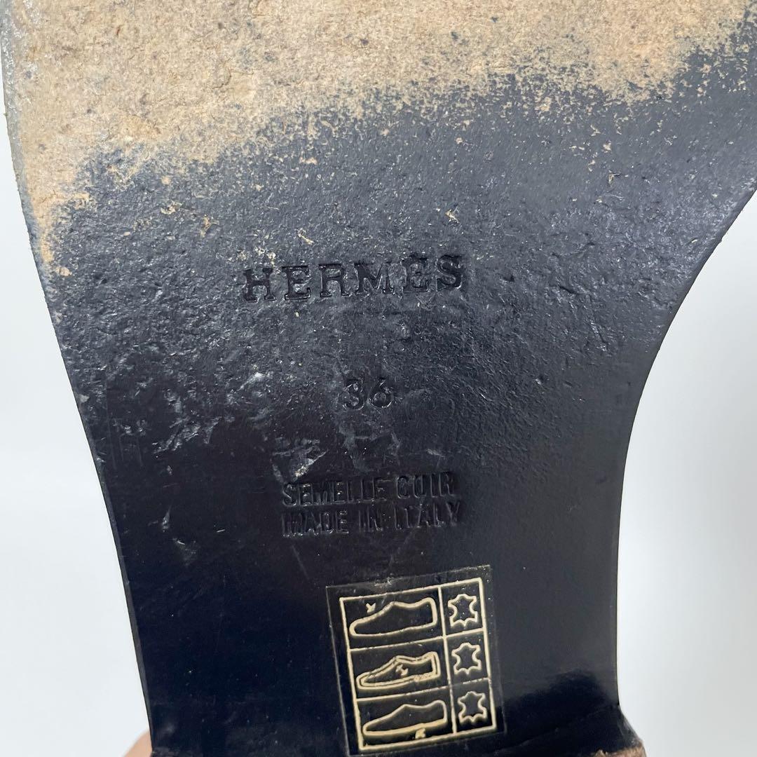 美品】HERMES ジュリア サンダル ケリー 36（23cm） ブラック