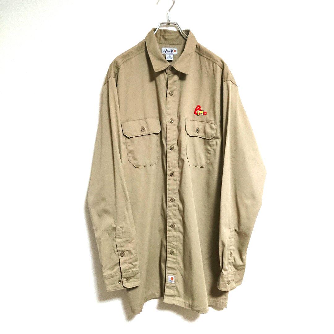 Carhartt  カーハート  刺繍ロゴ  ビッグサイズ 長袖  ワークシャツ