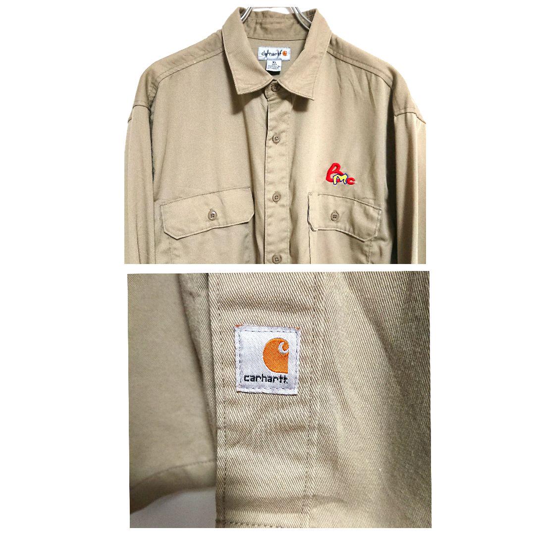 Carhartt  カーハート  刺繍ロゴ  ビッグサイズ 長袖  ワークシャツ
