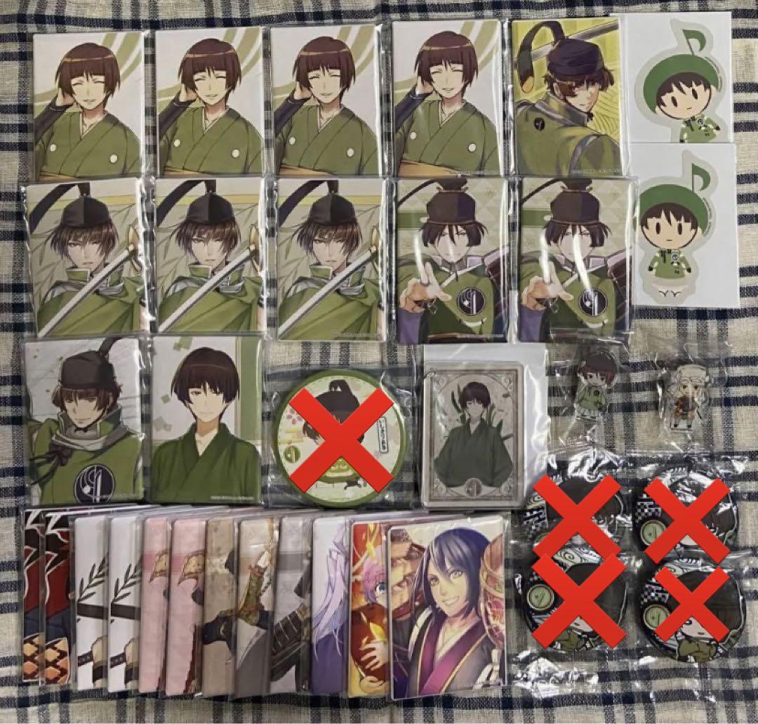 刀剣乱舞 石切丸 スクエア缶バッジ わんぱく 宴奏会 ぽてだん クリップ