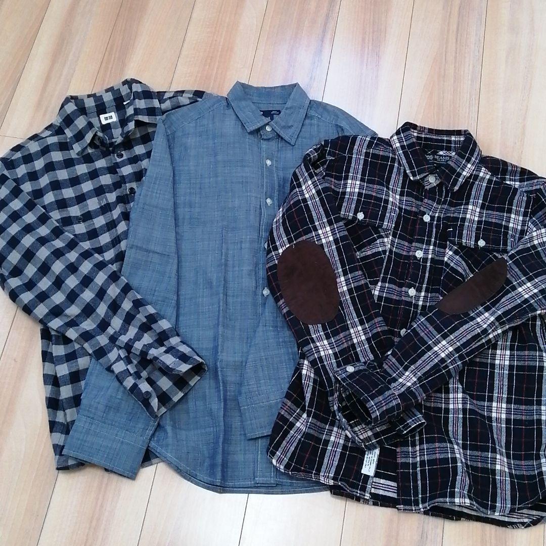 Beams Gap ユニクロメンズシャツ3枚セット メルカリ
