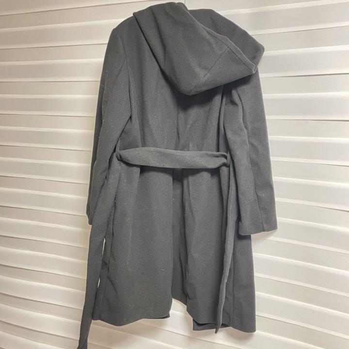 入荷中 ZARA ザラ フード付きロングコート ウエストリボンベルト フーディー S 入荷中 ZARA ザラ フード付きロングコート ウエストリボンベルト フーディー S