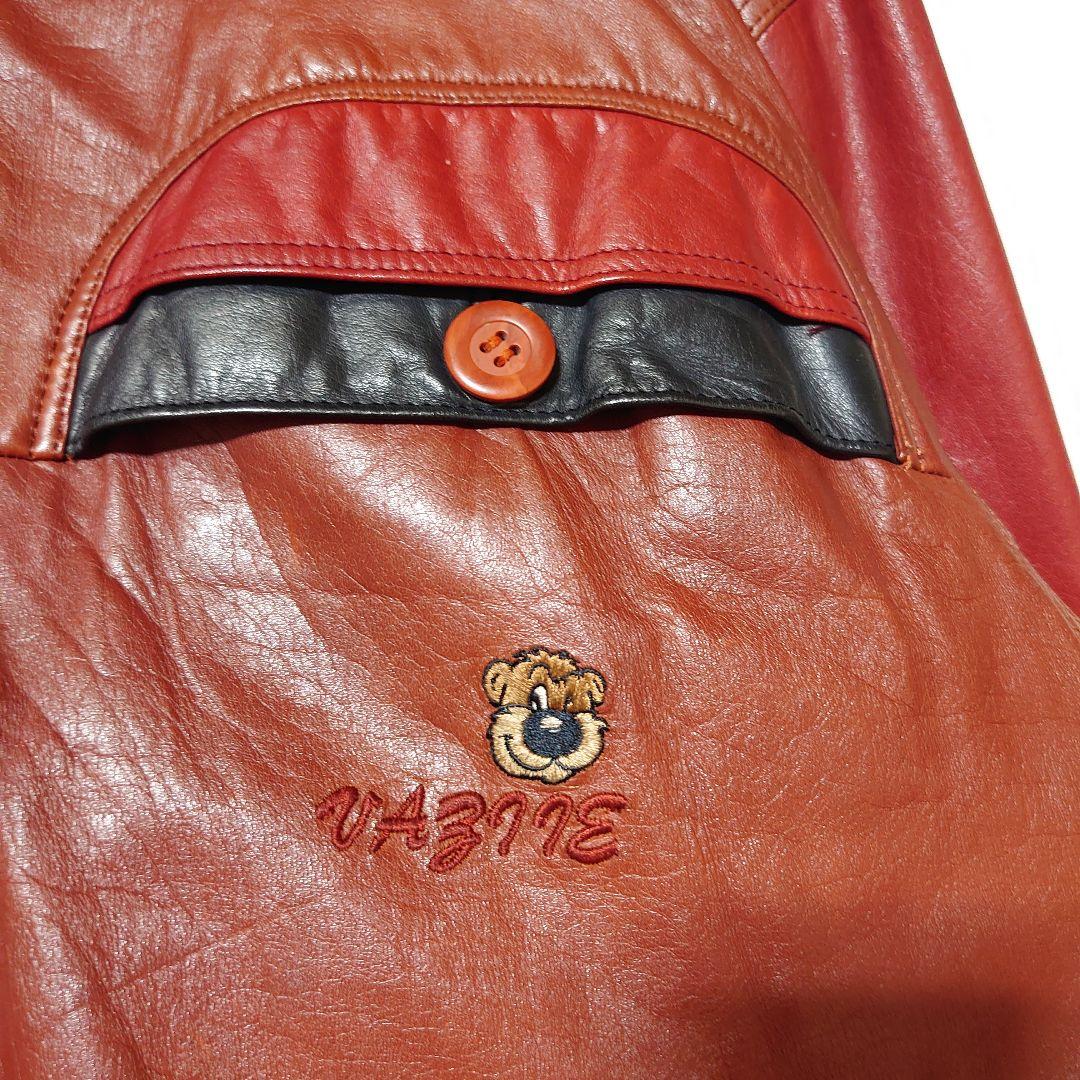 VAZIIE ロゴ刺繍 日本製 6o2wy-m96149902993 バジェ レザージャケット 格安高品質