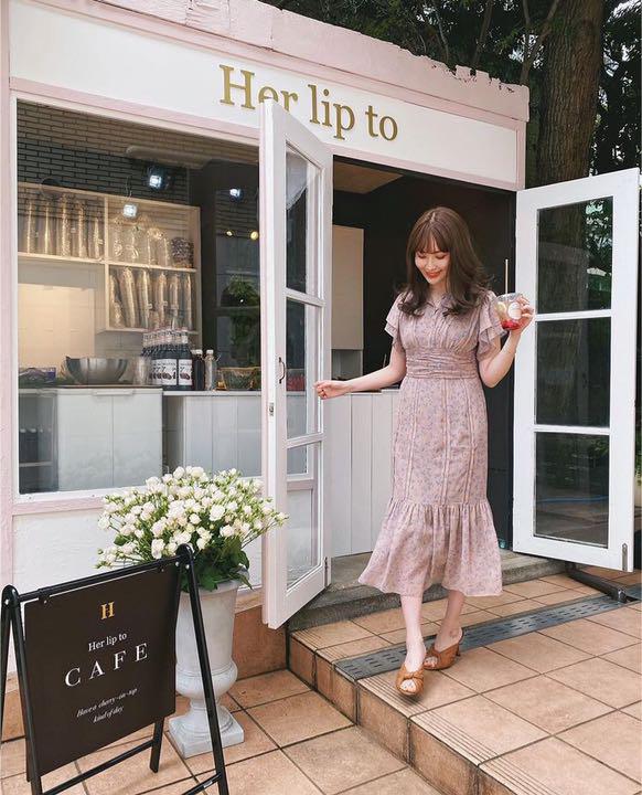 herlipto Muguet-printed Romantic Dress herlipto Muguet-printed Romantic Dress