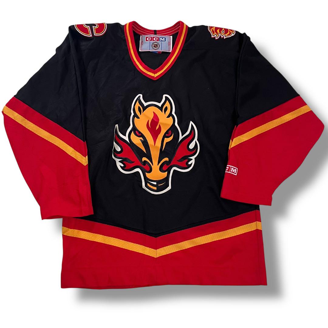 美品 CCM NHL カルガリー フレームス ホッケーシャツ