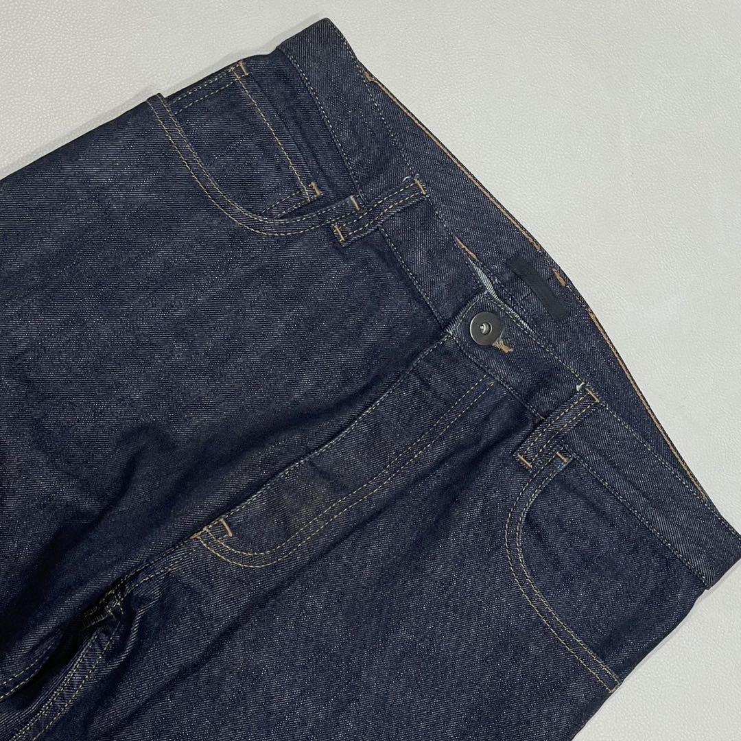 PRADA::デニム:34[RESALE] 34サイズ 美品 PRADA プラダ ロゴプレート リジットデニム