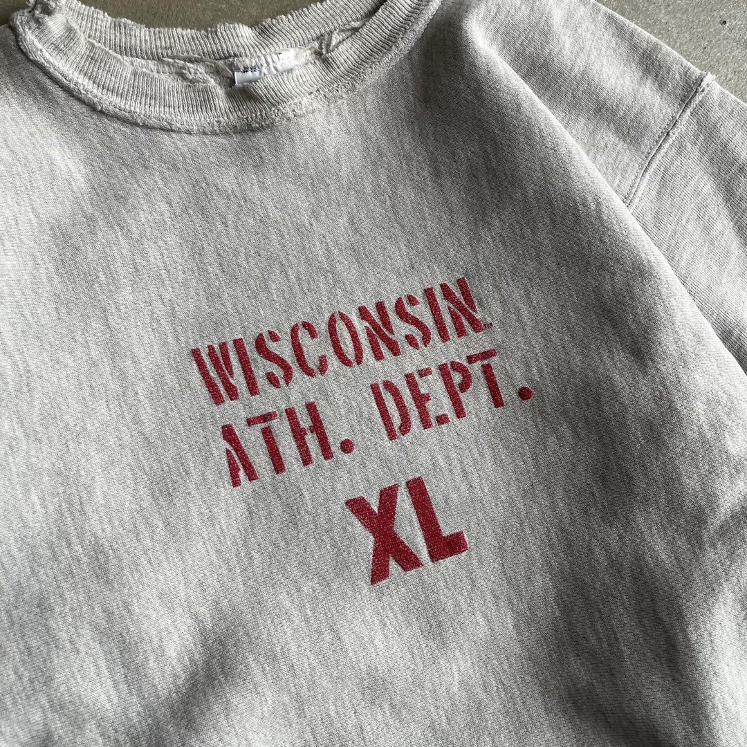 【希少XL】90’s チャンピオン リバースウィーブ ウィスコンシン アメリカ製 90s champion リバースウィーブスウェット ウィスコンシン XL