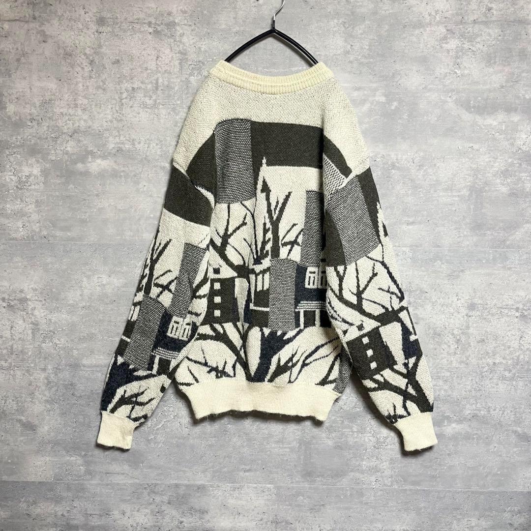 No.1398 VINTAGE ヴィンテージ 古着 ニット セーター 総柄ニット