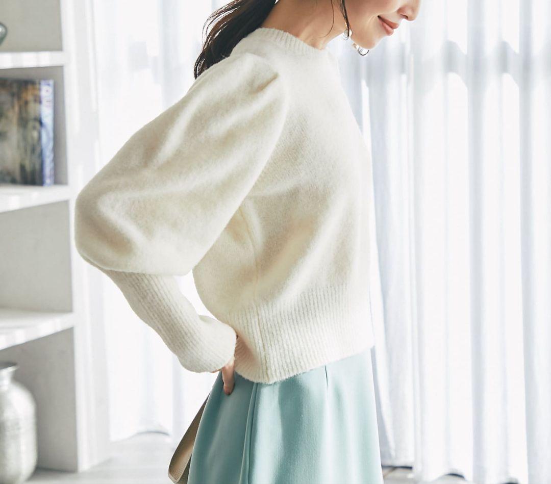【新品タグ付】La boutique BonBon ブークレパワショルニット