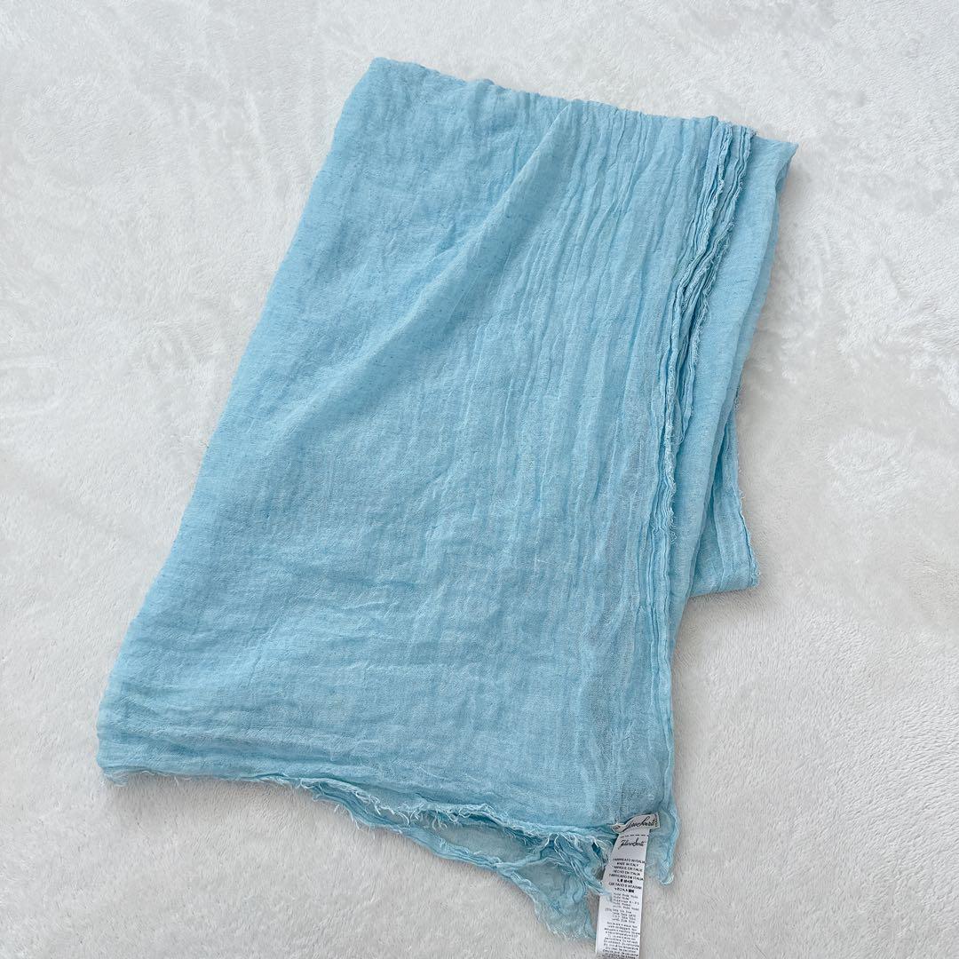 Faliero Sarti ストール シルク混 水色買う
