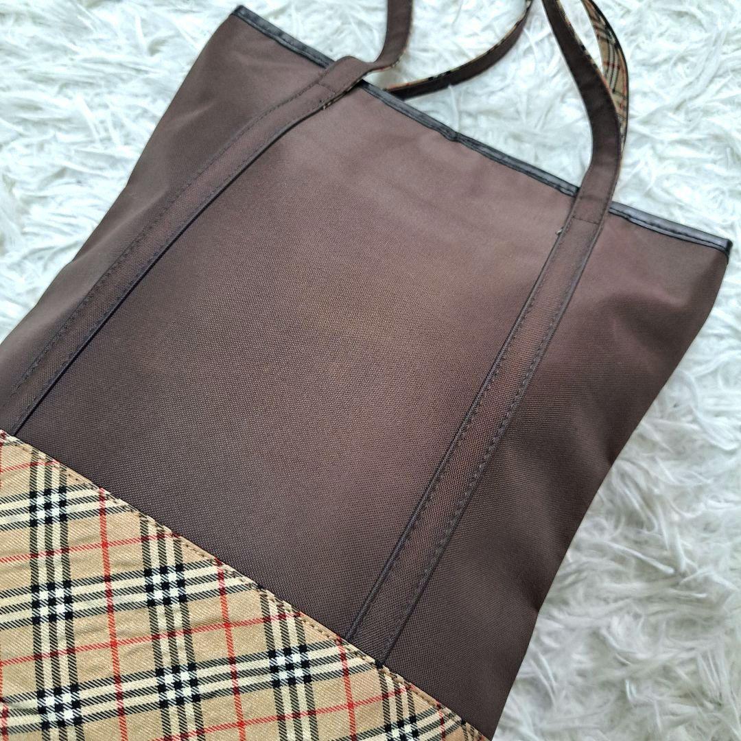 ナイロン×レザー ブラウン
