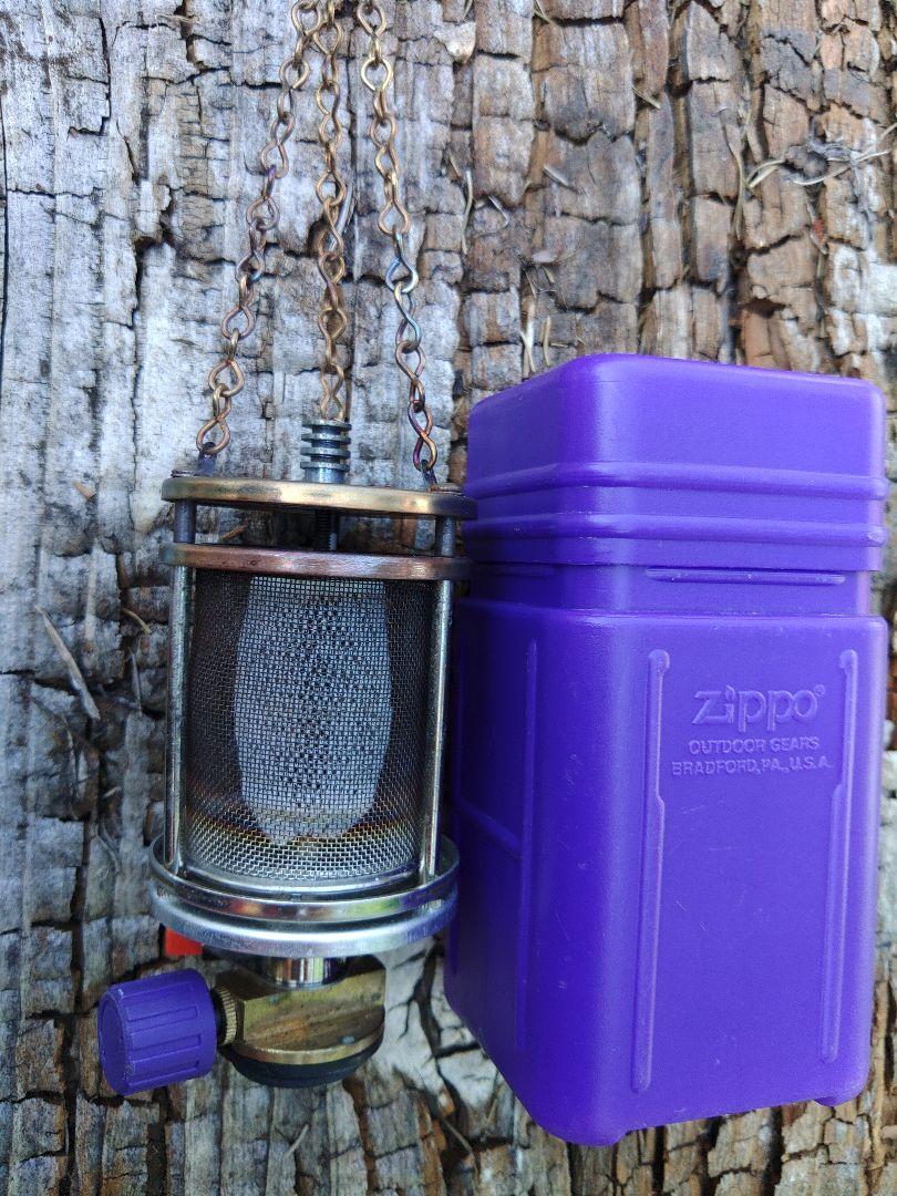Zippo メッシュフィルターランタン 紫 ケース付き