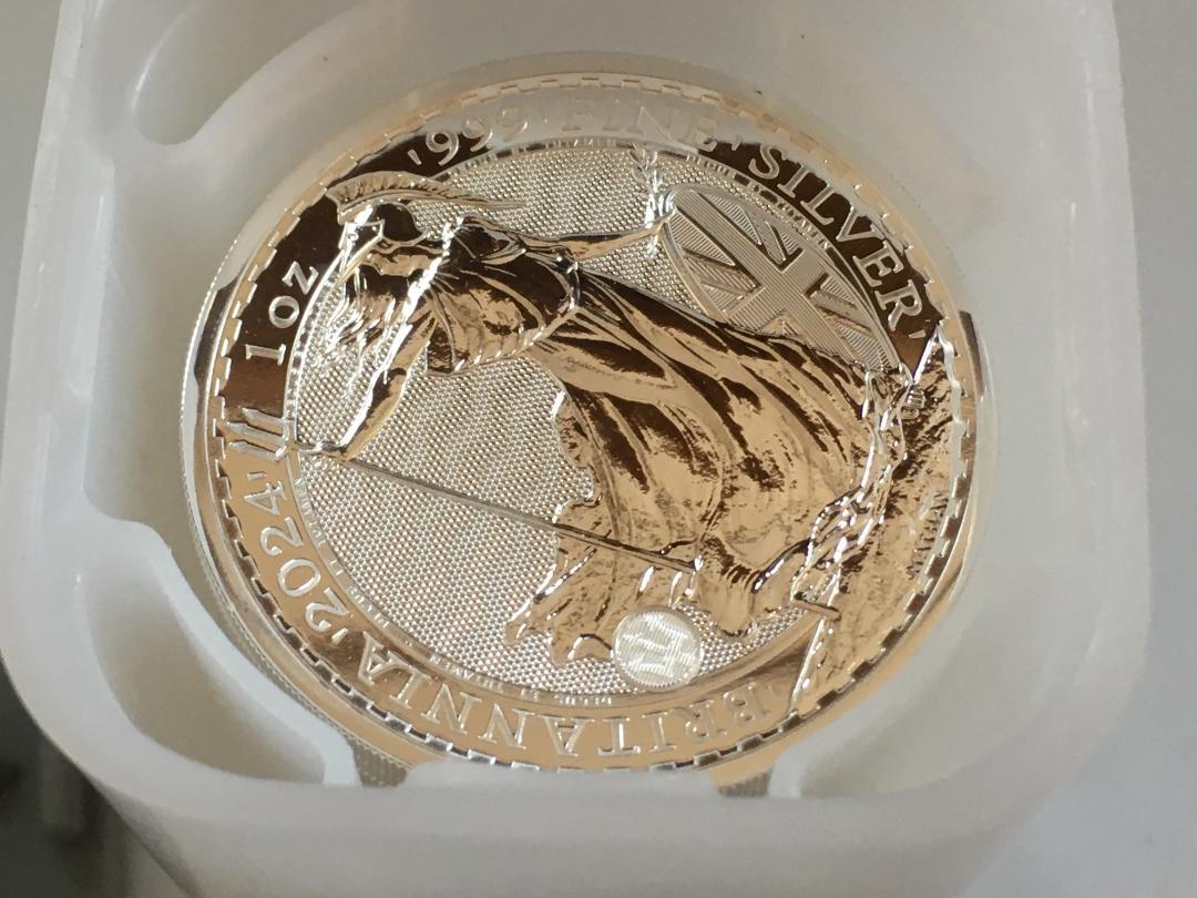 [2024]ブリタニア銀貨25枚[チャールズ] 1oz ロイヤルミント 地金型