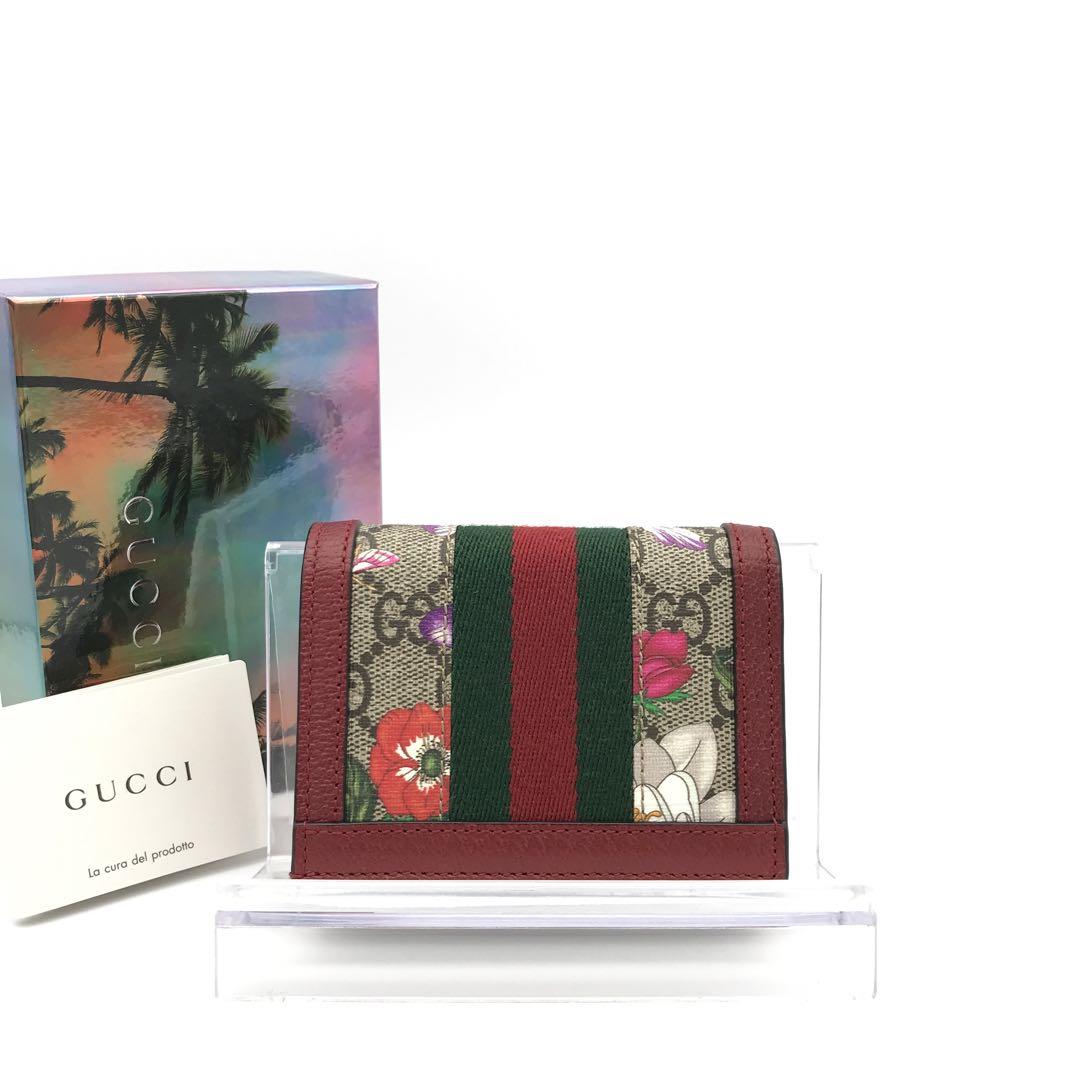 正規品新品未使用グッチ財布グッチ折り財布グッチggマーモント フローラ