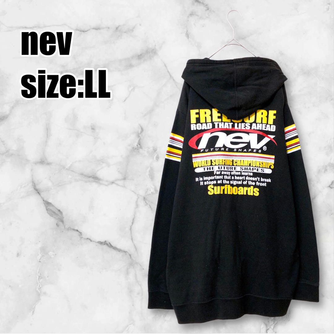 【ネブ】ジップアップパーカー ヴィンテージ 裏毛 フーディ バックプリント 美品