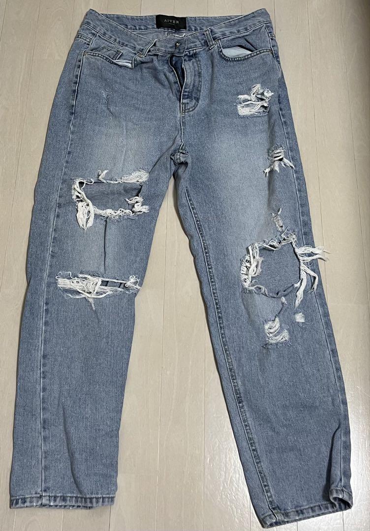 AIVER ダメージ パンツ