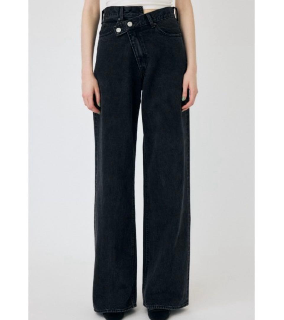 MOUSSY CROSS WAIST WIDE STRAIGHT