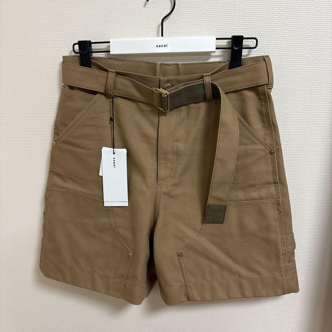 【関税込み】sacai ベージュ メルトンウール ショートパンツ ☆sacai☆関税込♪日本未入荷♪メルトンウール ショートパンツ