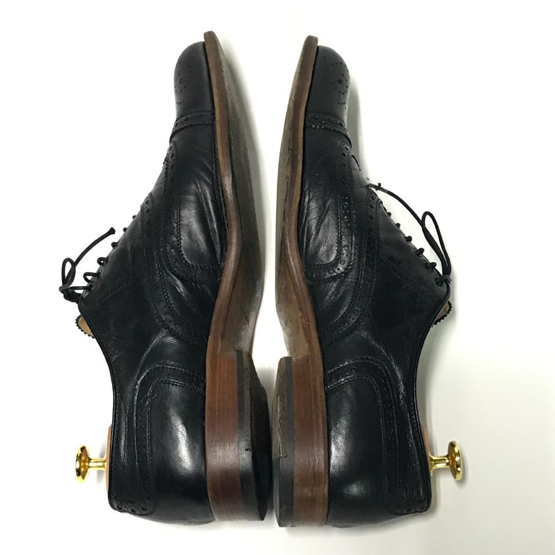 MIU MIU ウイングチップ シューズ メンズ 革靴 US8 26cm 黒