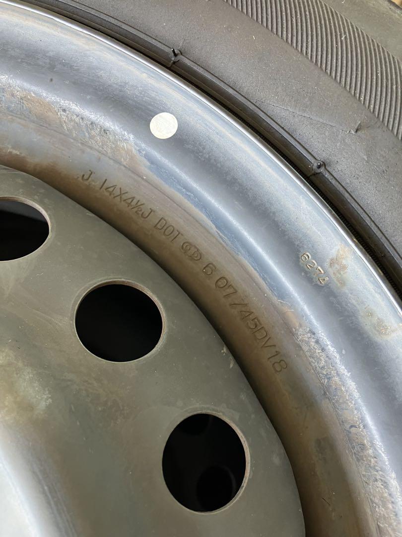 155-65r14 ダイハツ純正スチールホイール　4本セット