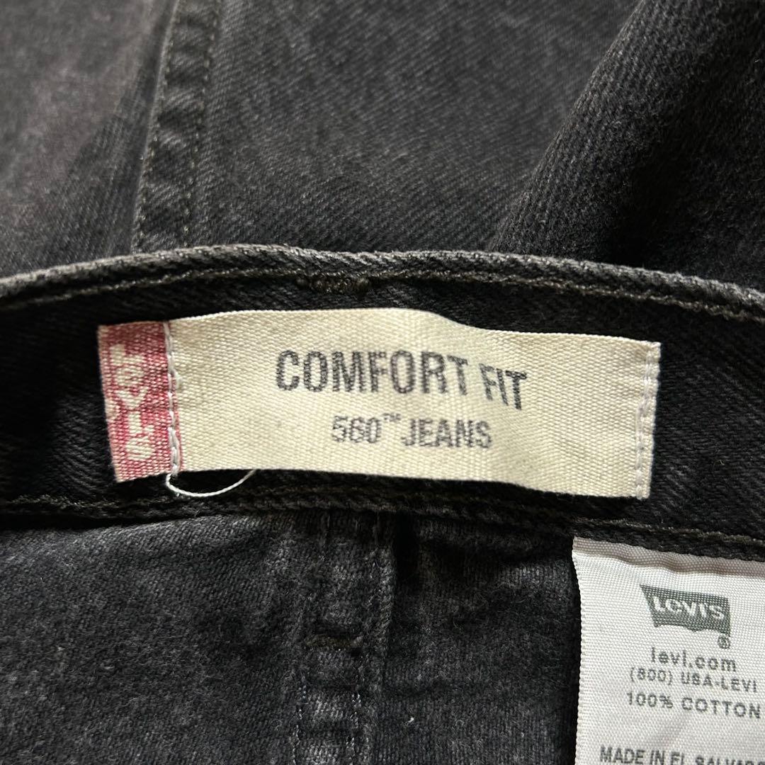 リーバイス560ブラックデニムパンツL1302極太w50バギーGパンアメリカ古着 リーバイス560ブラックデニムパンツL1302極太w50バギーGパンアメリカ古着