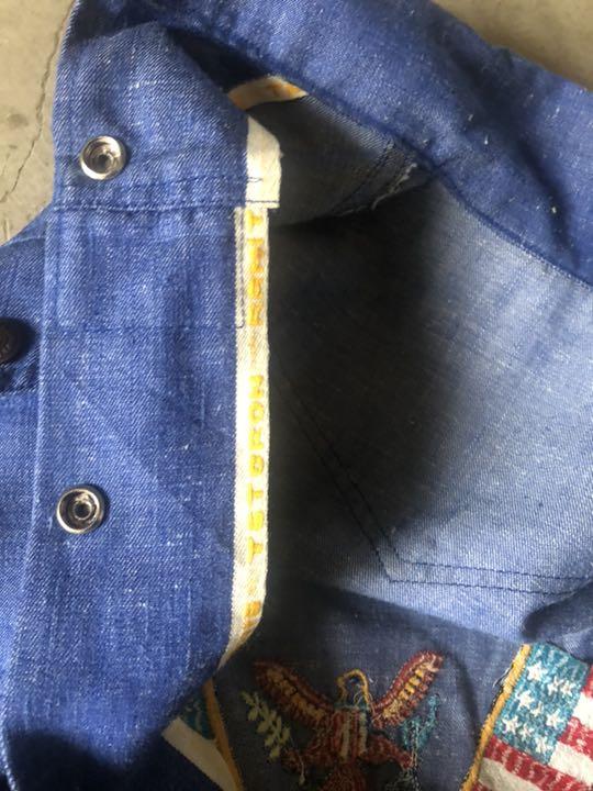 リーバイス　70's　Gジャン　刺繍ジャケット　S～M　ヴィンテージ　古着 リーバイスLEVI'S70507デニムジャケット刺繍入りGジャン